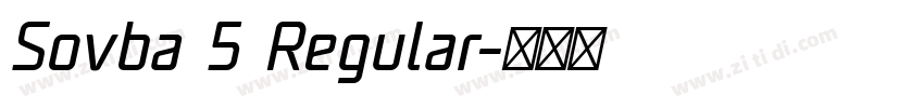 Sovba 5 Regular字体转换